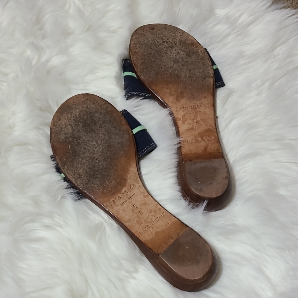 Kate Spade-Stylish Navy and Mint Women's Sandals-8 - Picture 7 of 7